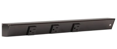 Under Cabinet Task Angle Power Strip- APT Left 18'' P-BZ Black ( APT18-3B-P-BK-L)