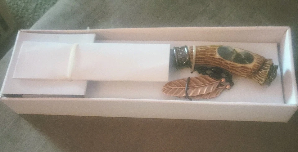 cubiertos escarcha arte indio cuchillo exhibición pieza Foto 2 de 3