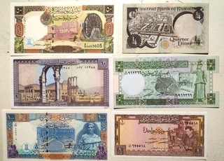 MOYEN ORIENT Lot de 6 BILLETS DIFFERENTS ETAT NEUF (Sauf Koweit TTB)
