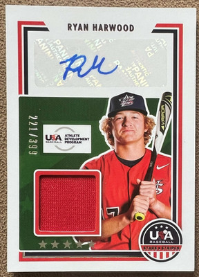2022 Panini USA Stars & Stripes Autograph Jersey /399 Ryan Harwood #SSS-RY RC SP