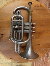 Vintage Trumpet Nickel Plated Brass