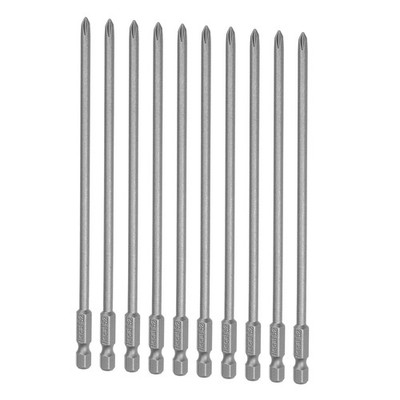 10pack 150mm 1/4'' Hex Shank 4mm PH1 Magnetic  Head Screwdriver Bit S2