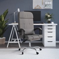 BüRostuhl Mit Massagefunktion Taupe Stoff Ergonomisch HöHenverstellbar