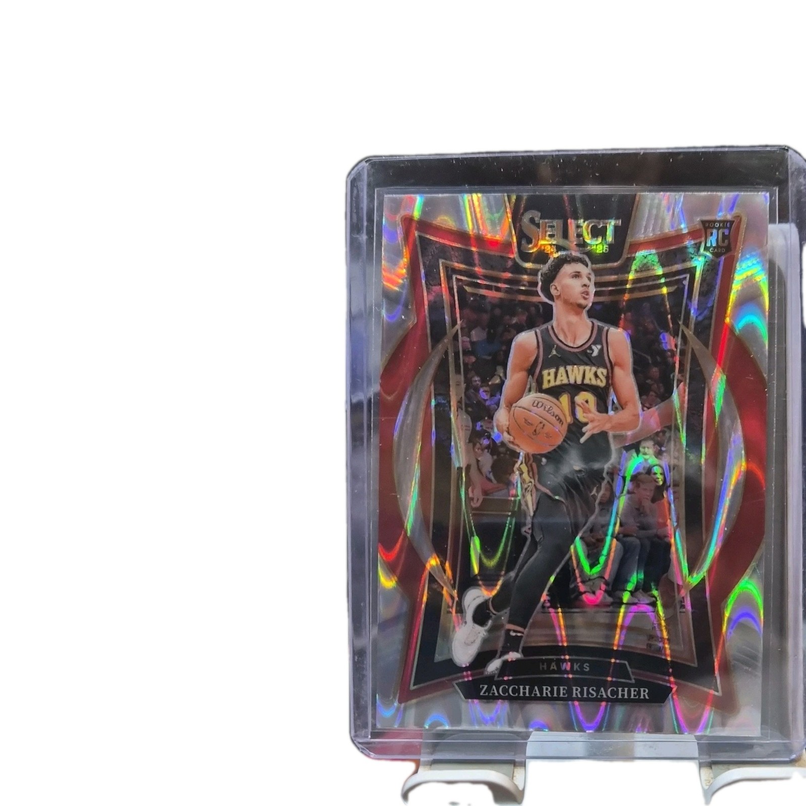 2024-25 Panini Select - Concourse Zaccharie Risacher #86 Tectonic Prizm (RC)