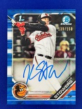 2019 Bowman Draft Chrome KYLE STOWERS #CDA-KS Blue Wave Refractor #/150 1st Auto