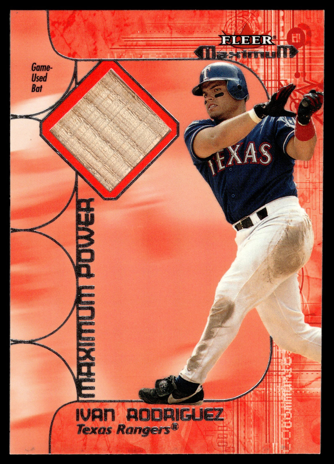 2002 Fleer Maximum #NNO Ivan Rodriguez Power Bat