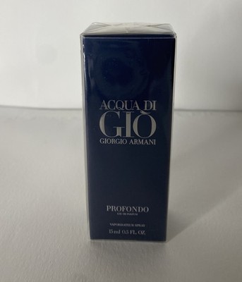 Aqua Di Gio Profondo Eau De Parfum, By Giorgio Armani, Deluxe Travel Sample 15ml