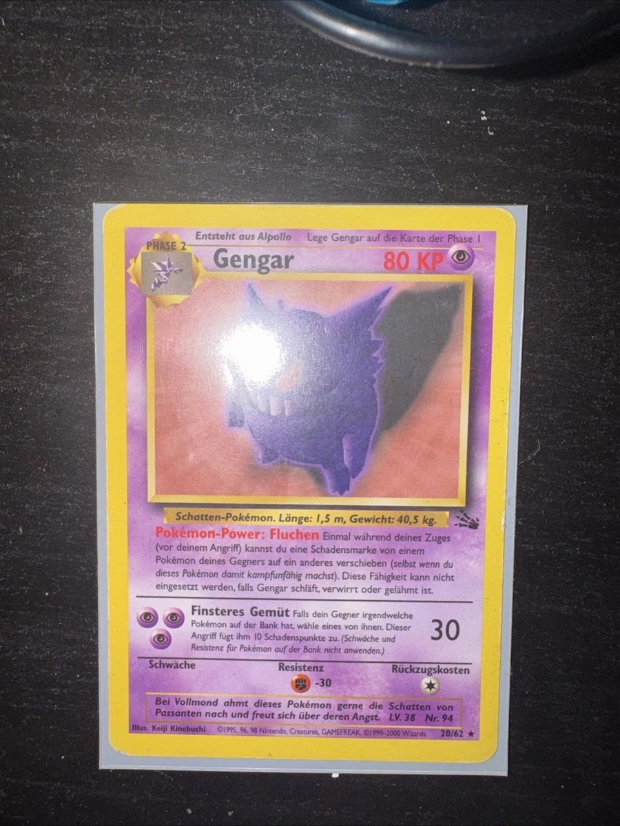Fossil Grade 10 Gengar Pokémon TCG Individual Collectible Card