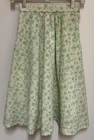 Vintage homemade green floral prairie midi skirt bohemian Cottagecore XS