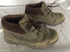 UGG Teak Brown ORIN Bomber Leather Ankle Boots Kids Size 4 Unisex