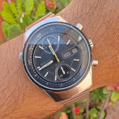 7-4173【ジャンク】Citizen 8110 クロノグラフ 腕時計 ブラック Citizen bullhead chronograph - Etsy 日本 7-4173【ジャンク】Citizen