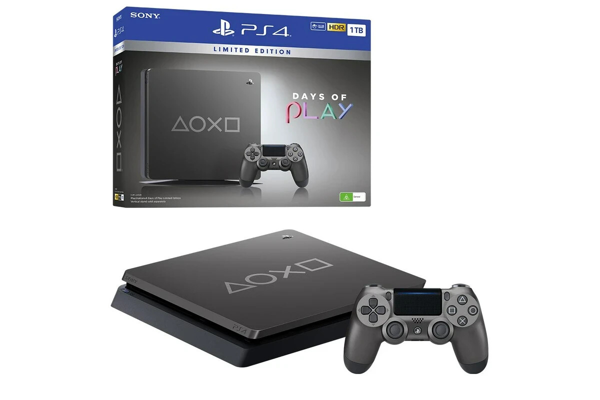 Days Of Play Limited Edition Sony PlayStation 4 PS4 Console 1TB In