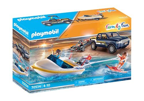 Playmobil Family Fun - Pick-Up mit Speedboot (C6S)