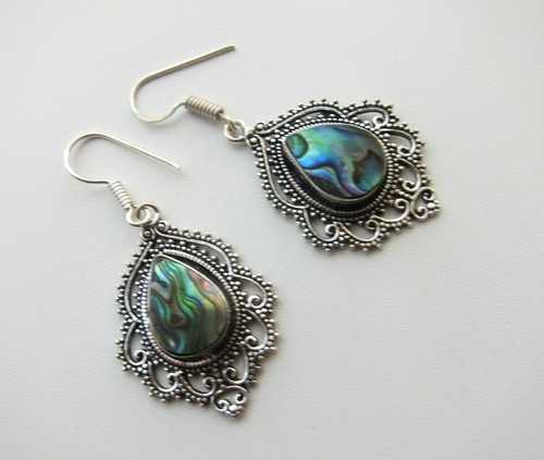 Blue\ Green Paula Abalone Shell Drop Studs, Earrings - NEW. - Picture 48 of 88
