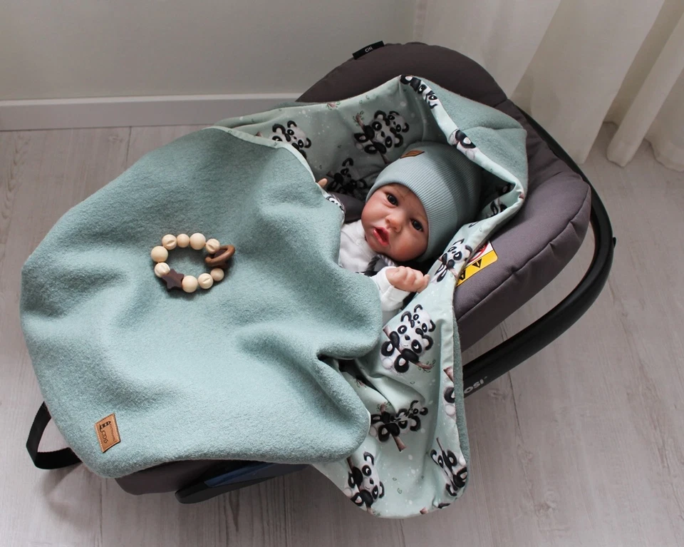 Baby Einschlagdecke Maxi Cosi aus 100% Wollwalk, Wolle, Wickeldecke