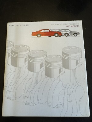 1987 Mercedes Benz Technical Specification Brochure: All Models