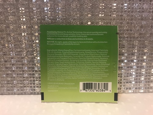 Murad Resurgence Retinol Youth Renewal Serum 1ml Sample Sachet New - Picture 2 of 2