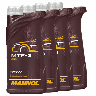 Getriebeöl MANNOL MTF-3 SAE 75W 4 X 1 Liter für Audi Ford Nissan Seat Skoda VW