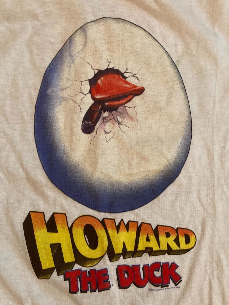 レア 映画 1986 HOWARD THE DUCK スウェット トレーナー 白 Lot #337 - HOWARD THE DUCK (1986) - Production-Made Duck