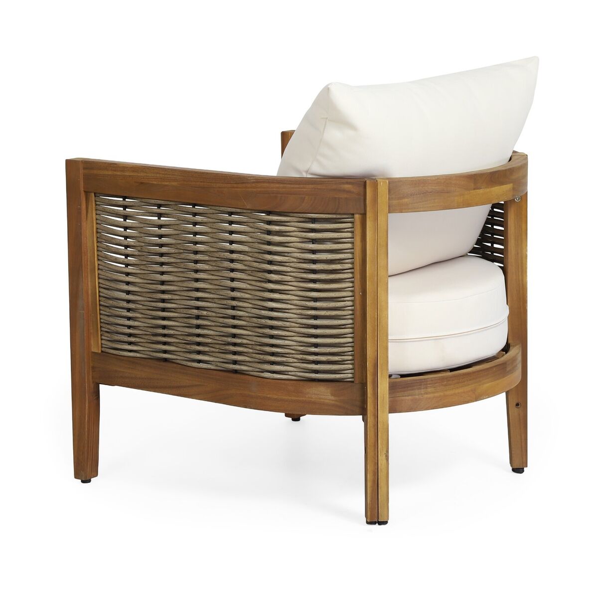 Outdoor Acacia Wood Club Chair with Sunbrella Cushions, Teak Outdoor Acacia Wood Club Chair with Sunbrella Cushions, Teak