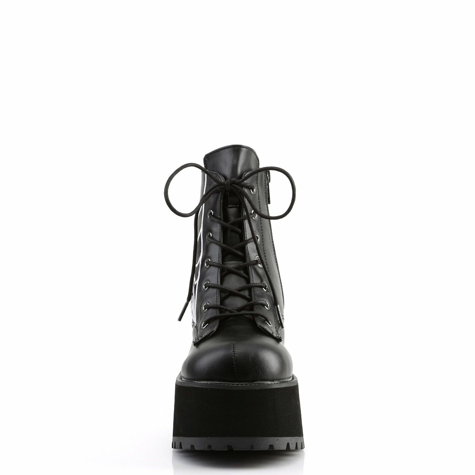 Demonia Ranger-105 Black Spider Web Block Heel Platform Boots • Ships ...