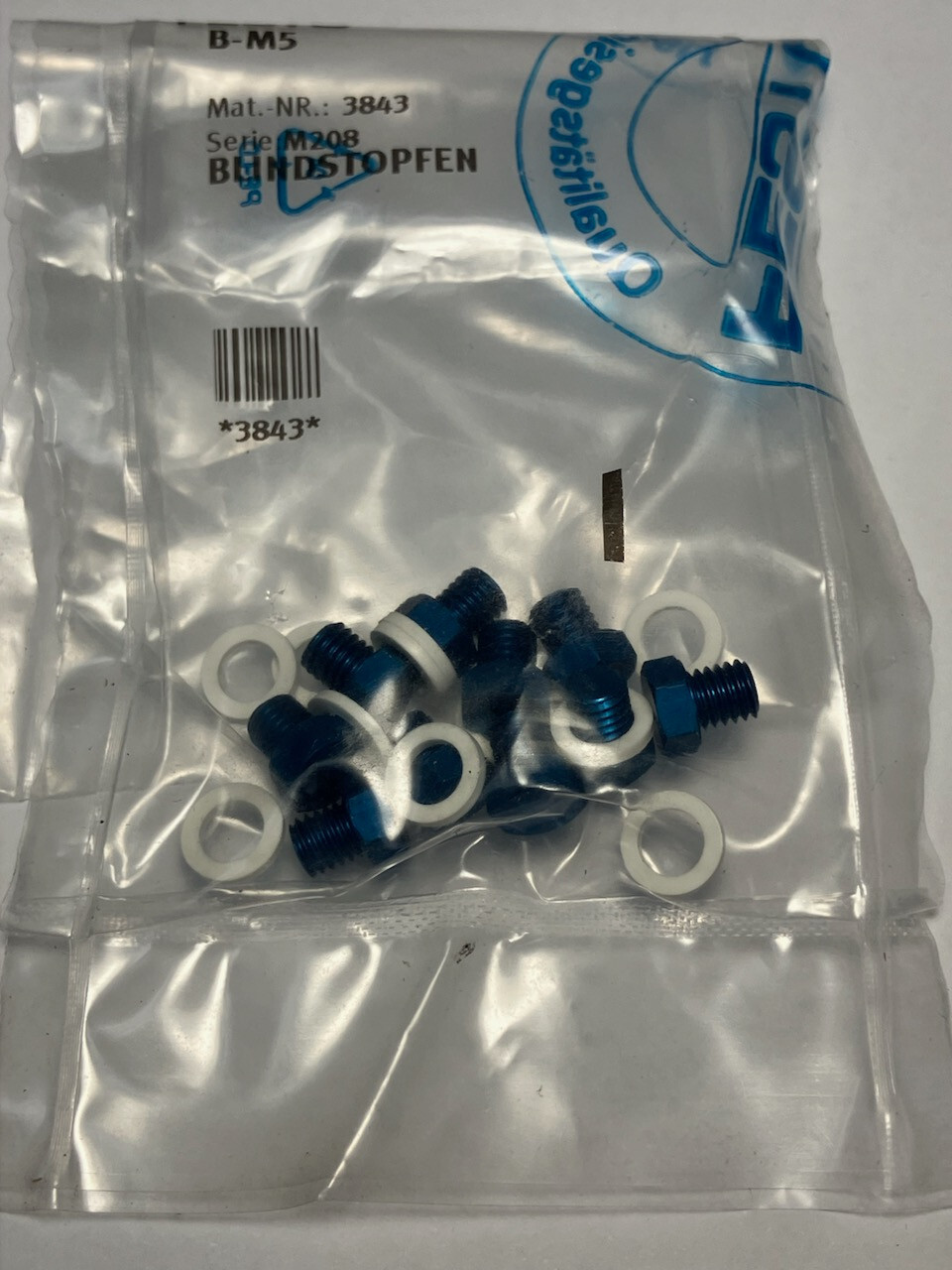10PC NEW Festo Blind Stop Metal plug B-M5 3843 - M208 SHIPS FROM THE USA