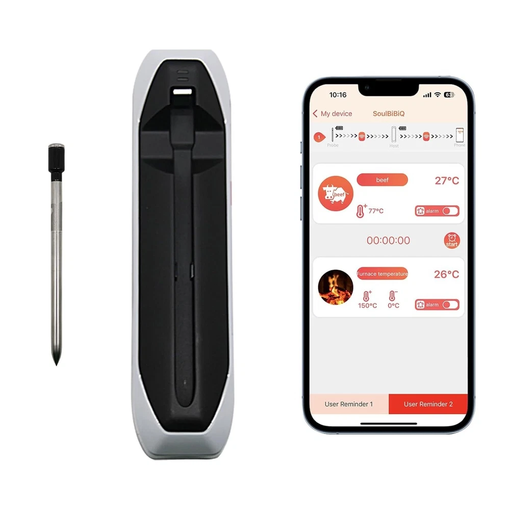 wireless meat thermometer with app