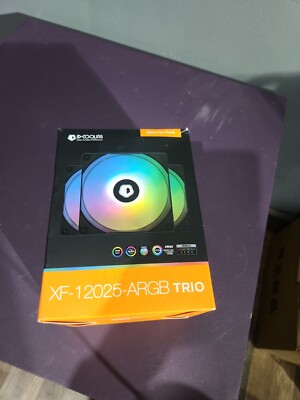  XF-12025-ARGB-TRIO 120mm Case Fan ARGB 3 Pack RGB Fans 5V 3-PIN BLACK