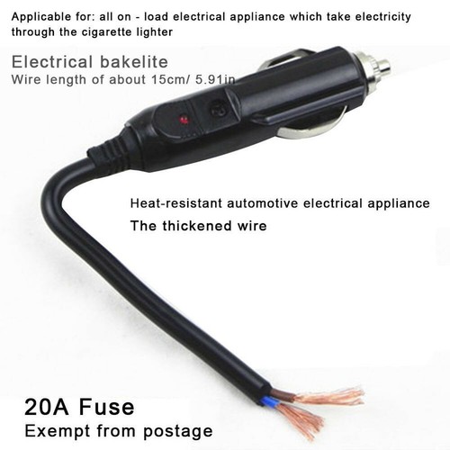 Camping Auto Power Plug Connector Fused Van Car Vehicle