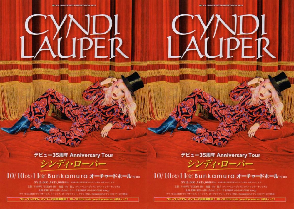 イ*ン様 Cyndi Lauper 35th Anniversary Tour A few more pix from San Diego and Phoenix. My farewell tour