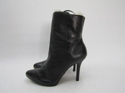 RALPH LAUREN Womens Size B Black Leather Zip Ankle Fashion Boots