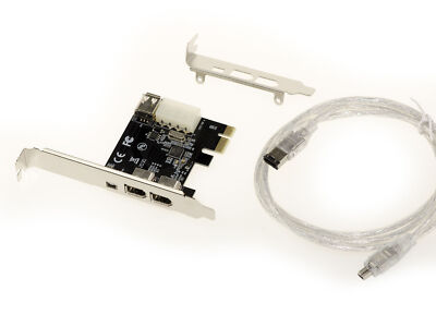 PCI Express Pcie Regler Firewire 400 IEEE1394a - Chipsatz Via + Kordon Ilink