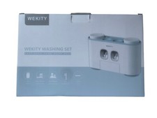 Wekity Toothbrush Holder Dispenser Wall Mounted Multi Functional 5-Slots 4-Cups