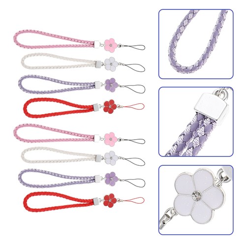 8 Pcs Lanyard Aus Geflochten Lanyards Für USB-Stick Handy Handgelenk Seil