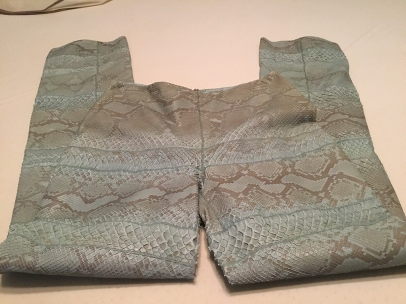 Vintage Gianni Versace Couture Rare Blue Python Pants Retail $9500!