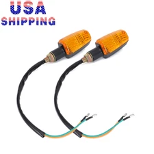 6 Volt 6V Universal Motorcycle Turn Signal Light Blinker Indicator w/ Amber Lens