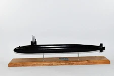 USS Nevada SSBN-733 Submarine Model (Black Hull),Navy,Scale Model,Mahogany,20