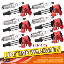 6 Pack Ignition Coil & Iridium Spark Plug for Cadillac CTS Buick GMC 3.6L UF375