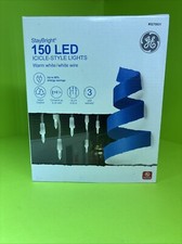 GE StayBright 150 Count White Mini LED Plug-In Christmas Icicle Lights NIB