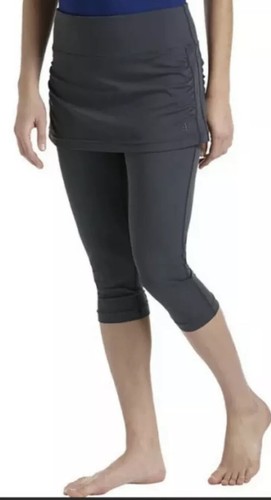 Large Coolibar Black Skirted Swim Capri 