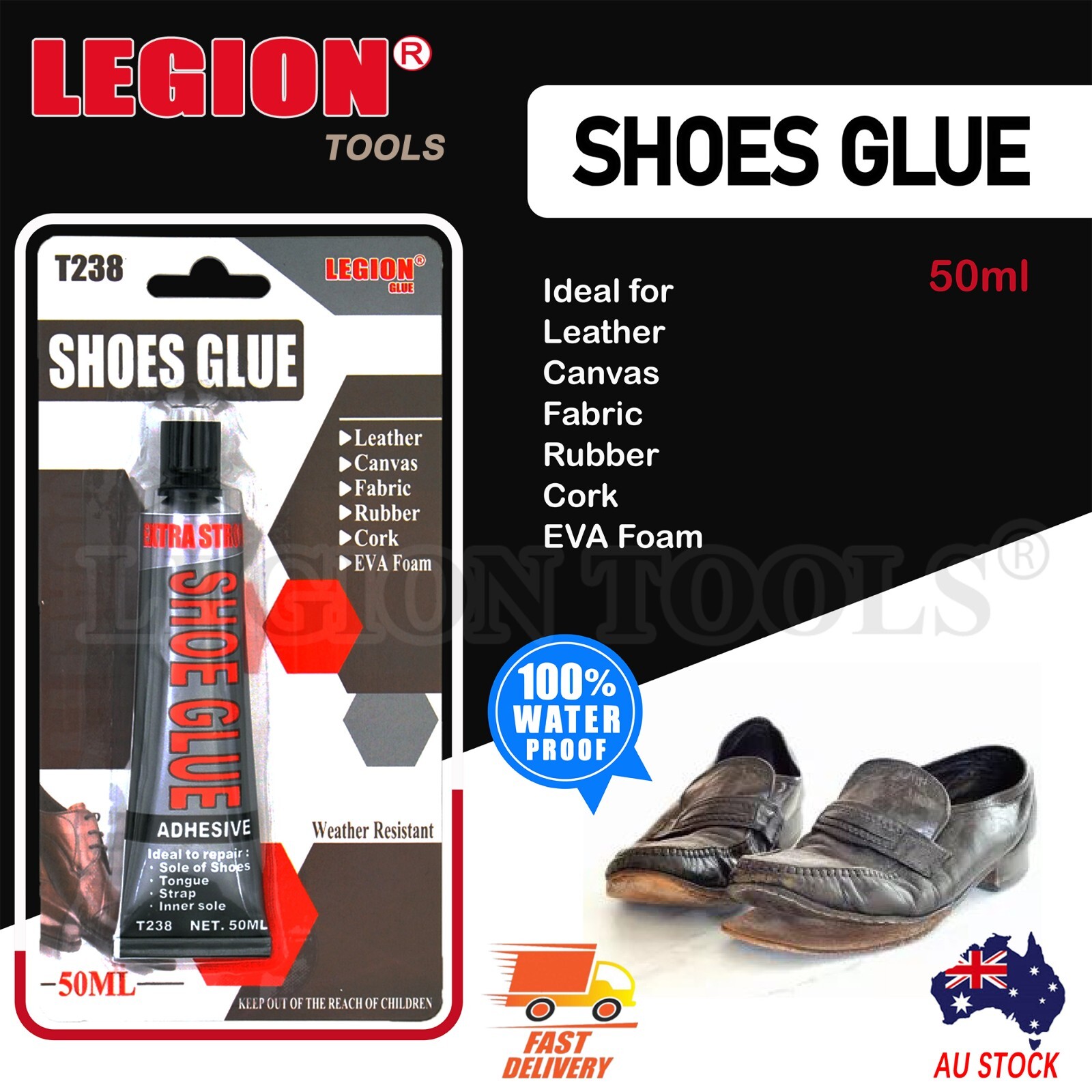 1×50ml Shoe Repair Glue Adhesive Sole Rubber Leather Canvas Foam