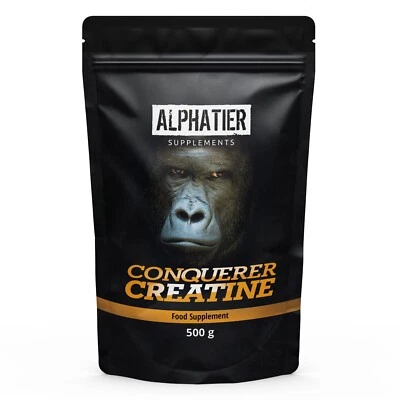 ALPHATIER SUPPLEMENTS CREAPURE Pulver - Creatin-Monohydrat 500g - Kreatin + B12 - Creatine Monohydrate