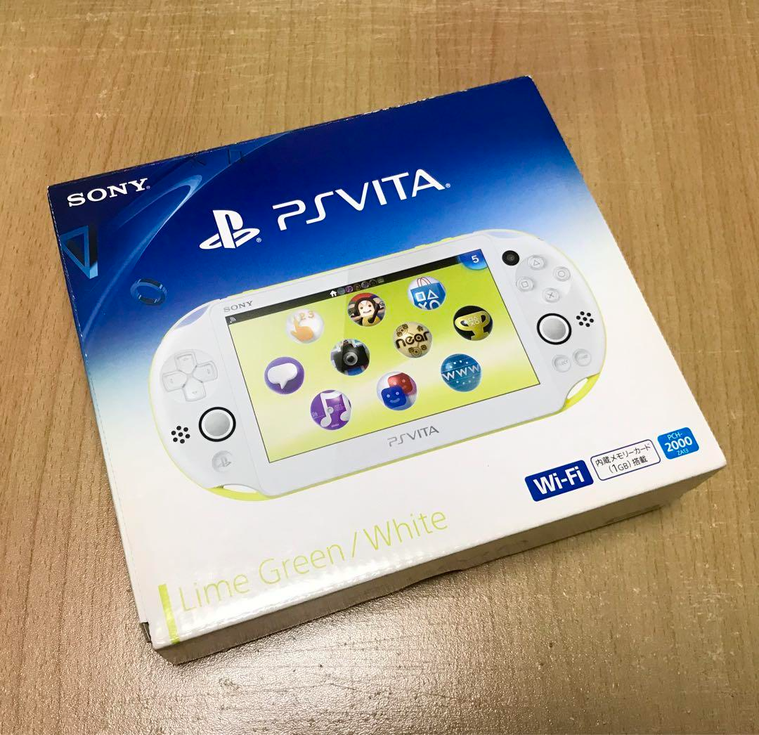 SONY PS Vita PCH-2000 Wi-Fi Console Lime Green / White from Japan