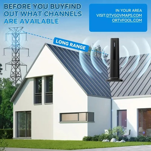 9600 Mile Indoor TV Antenna Comes With Magnetic Base, 1080P 4k Signal Amplifier - Picture 4 of 6