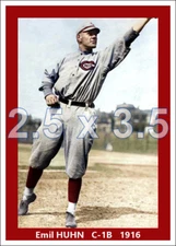 Emil Huhn - 1916 Cincinnati Reds - choose a style - colorized print