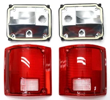 NEW Tail Light Lamp Lens & Housing Set / FOR 1973-1987 Chevy Square Body Truck