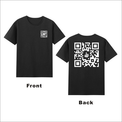 ''FUC K YOU!'' Q R Code Rude Middle Finger QR Scan Code T-Shirt