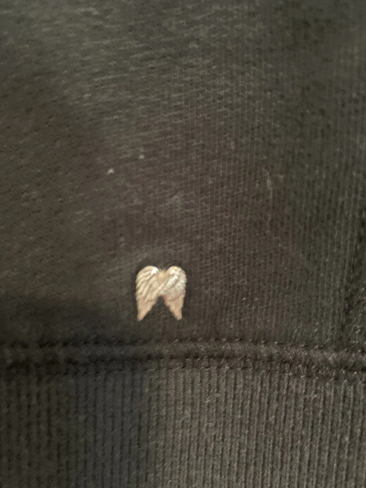 UNDERCOVER Victorias Secret giacca paillettes piccola full zip nera felpa con cappuccio VS Loves NEW YORK