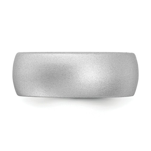 Unisex 8.7mm Wide Durable Silver Metallic Silicone Wedding Band Sizes 7 to 14 - 第 3/11 張圖片