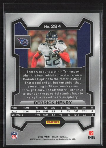 2023 Panini Prizm #284 Derrick Henry Tennessee Titans - Picture 2 of 2